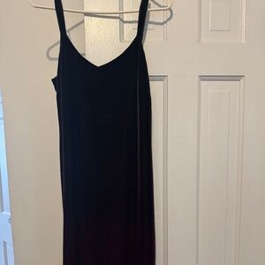 Sleeveless wine colored velvet dress from Loft 8P